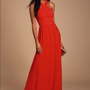 Red Maxi Dress, small